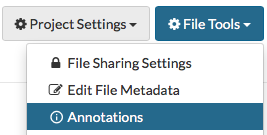 Annotation filetools location